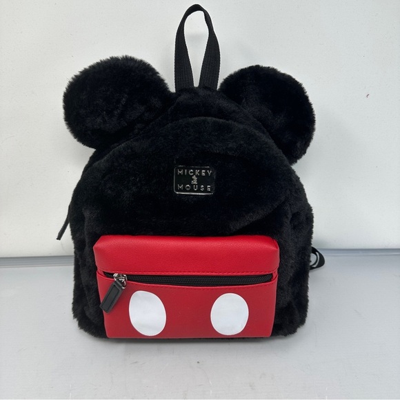 Mickey Mouse x Bioworld Disney Soft Furry Backpack Bookbag‎ with Mouse Ears GUC main image 16